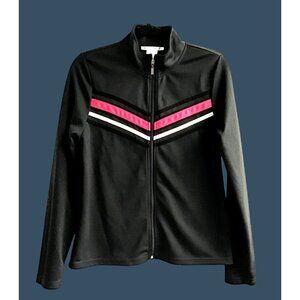 K. JORDAN- WOMENS GREY FULL ZIP-UP TRACK JACKET SIZE MEDIUM